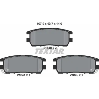 Колодки тормозные задние MITSUBISHI TEXTAR 2184002
