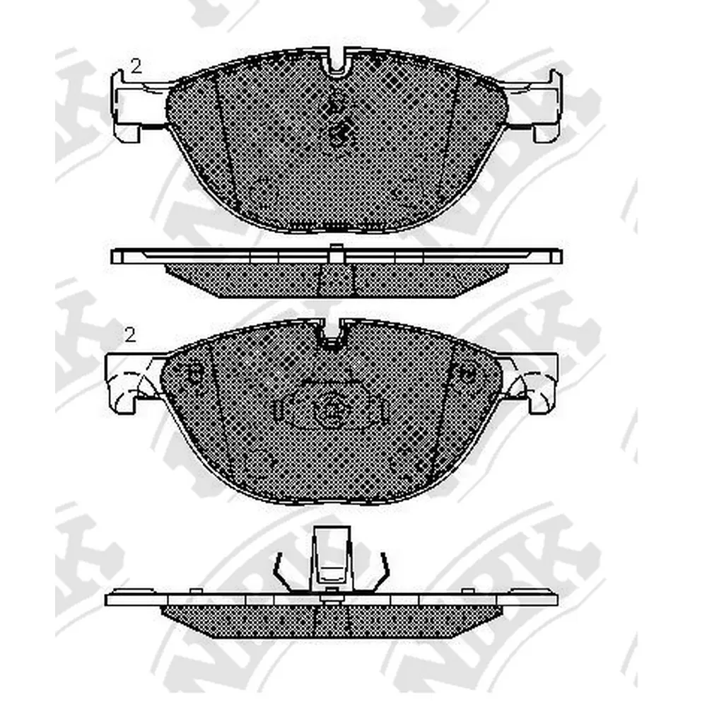 Колодки передние BMW 5-F07/F10/F11 / 6-F06/F12/F13 / 7-F01/F02/F04 NIBK PN0385