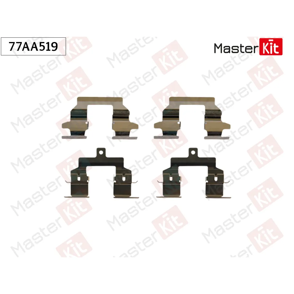 Комплект монтажный тормозных колодок NISSAN Qashqai / Qashqai +2 I (J10, JJ10) MASTERKIT 77AA519