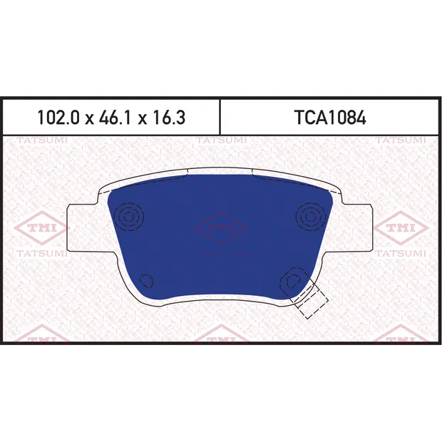 Колодки тормозные дисковые задние TOYOTA Avensis 03-> TATSUMI TCA1084