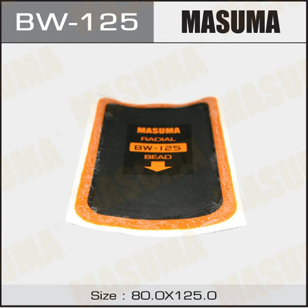 Заплатка кордовая для ремонта шин 78х125mm. 1 слой корда MASUMA BW125