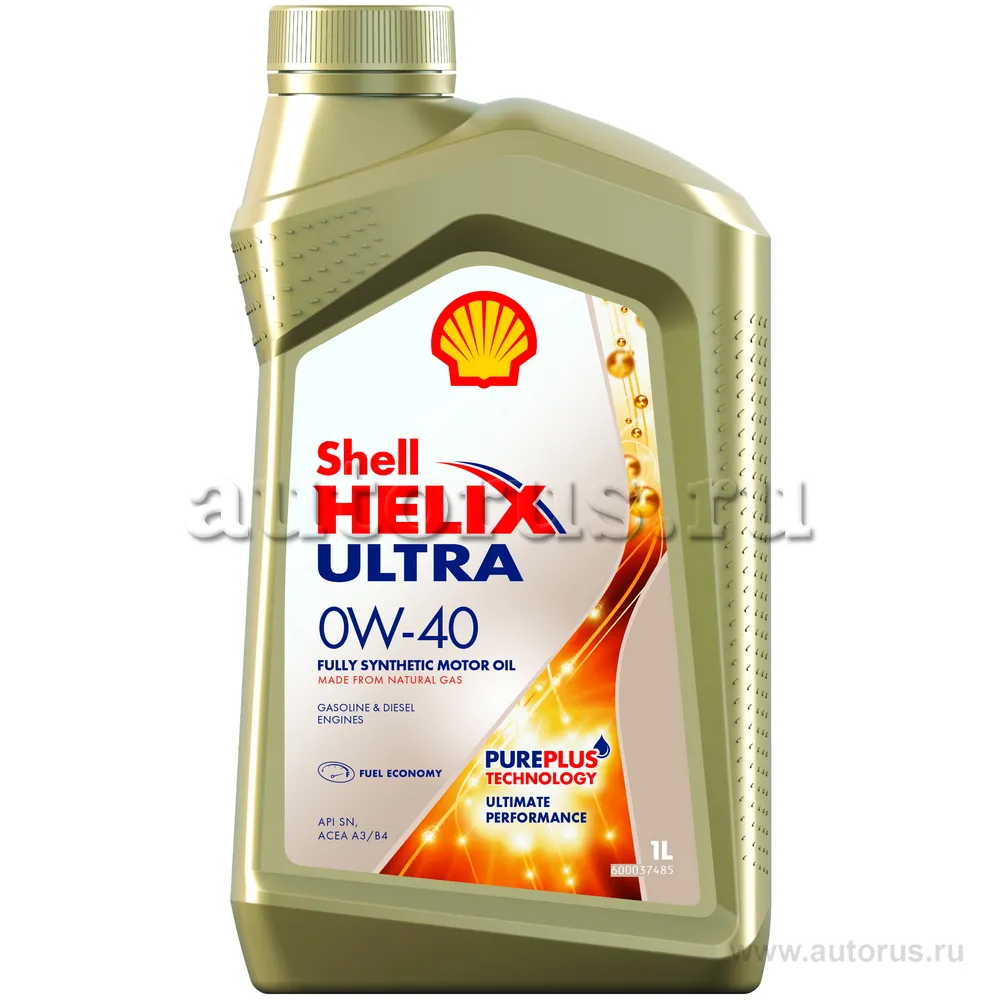 Масло моторное SHELL Helix Ultra 0W-40 синтетическое 1 л 550046356
