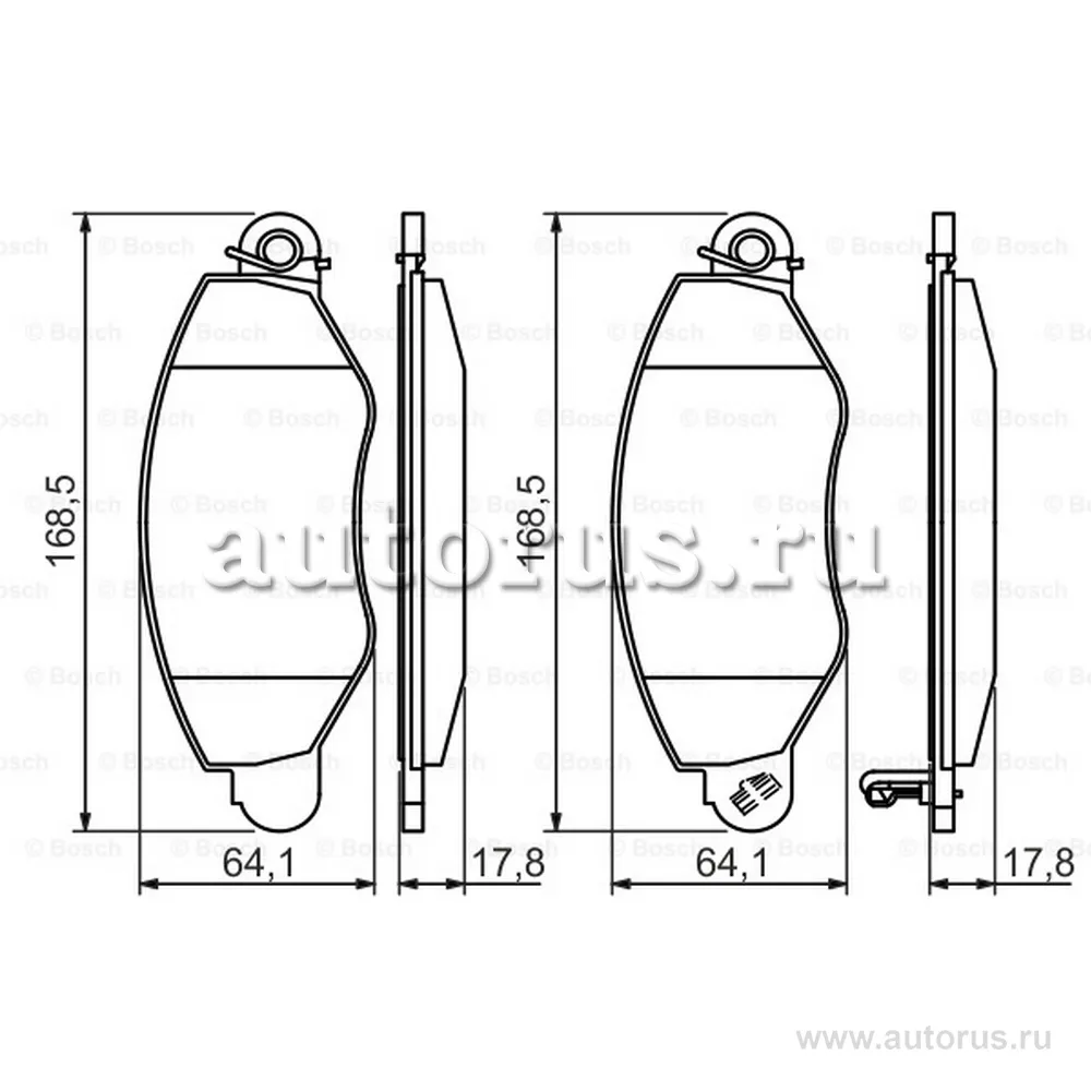 Колодки тормозные передние BOSCH 0 986 494 037