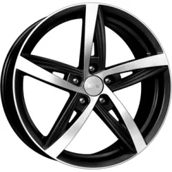 Диск литой R18 7.5J 5x112/66.6 ET45 КИК Дольче Вита алмаз черный 12716