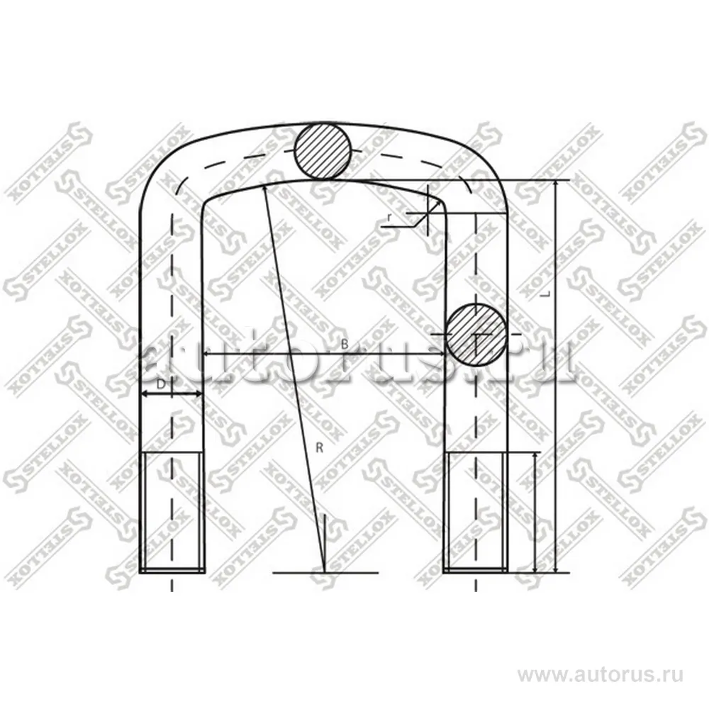 Стремянка SAF u140xM20x2.5x325-U STELLOX 8464217_SX