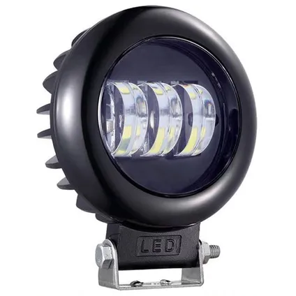 Светодиодная фара ВЫМПЕЛ WL-430 кругл. мет. корп., LENS, 3 LED, 45W
