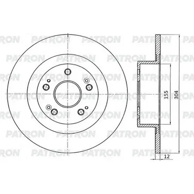Диск тормозной задний HAVAL F7 / F7X 19- PATRON PBD1340