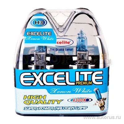 Лампа 12V H3 55W +80% EXCELITE Premium 2 шт. DUOBOX EXCELITE H3