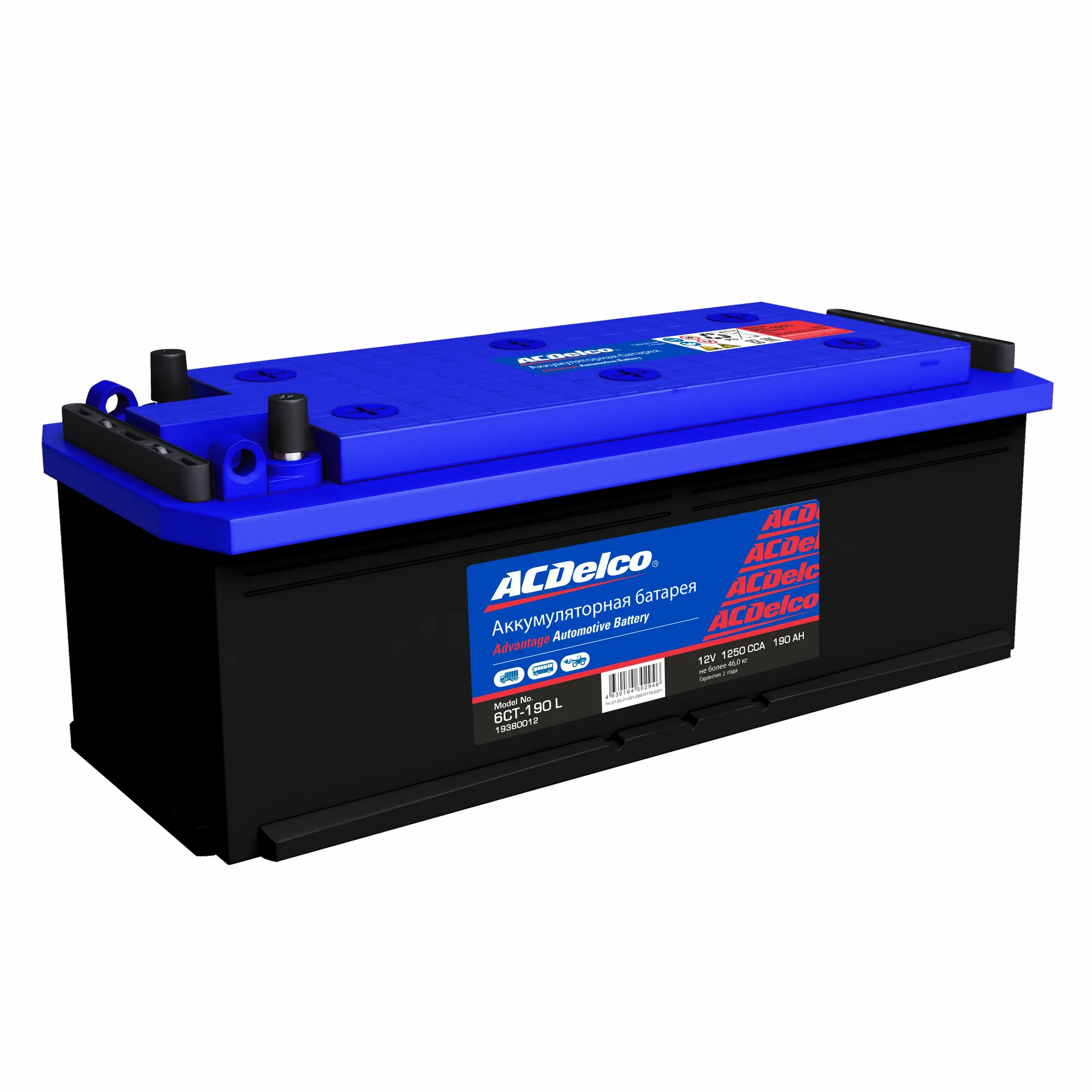Аккумулятор ACDelco 190 А/ч L+(3) 514x218x217 B EN 1250 А