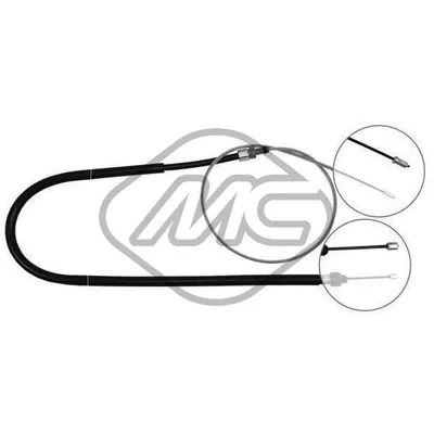 ТРОС РУЧНИКА C3-C3 PLURIEL ALL CH10423… (DRUM BRAKE) DX/SX-RH/LH Metalcaucho 80843