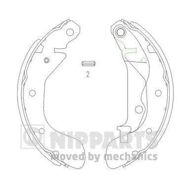 Колодки торм. барабанные NIPPARTS J3500907