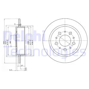 Диск тормозной задний VOLVO 740-780 940 960 2.0-2.9 2.4D 87-92 DELPHI BG2718