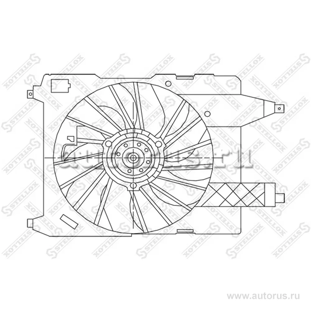 Вентилятор охлаждения Renault Megane 1.4-2.0 02> STELLOX 29-99410-SX
