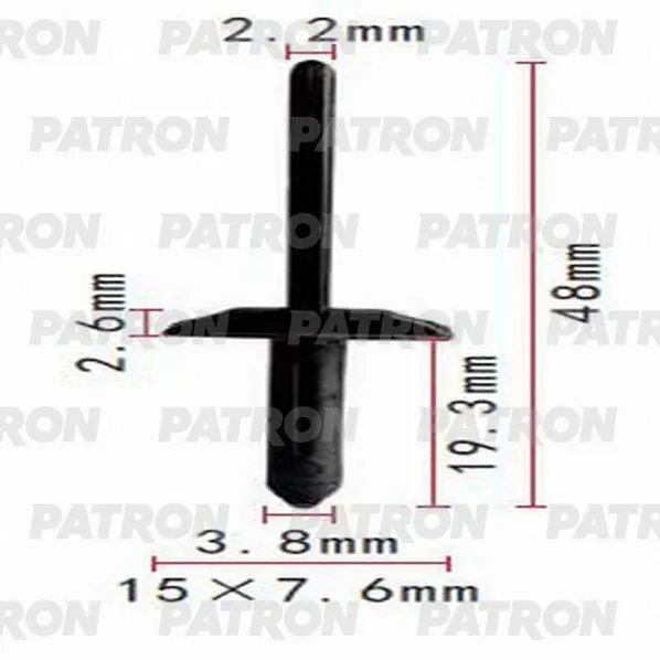 Заклепка GM применяемость: заклёпка пластиковая PATRON P37-0627