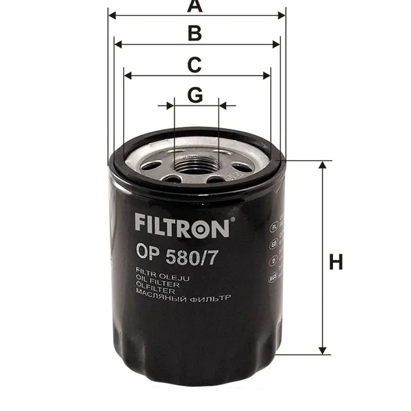 Фильтр масляный FILTRON OP580/7