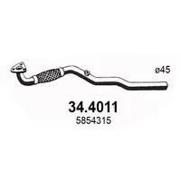 Труба глушителя приемная Opel Astra H, Zafira B 1.6-1.8 (A16XER, Z18XER) 06- ASSO 344011