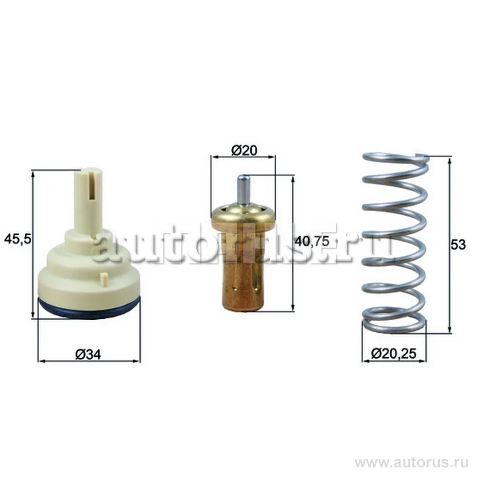 Термостат VW PASSAT 10-, PASSAT 05-, PASSAT Variant 10-, PASSAT Variant 05-, TOURAN 03-10, TOURAN 10 KNECHT/MAHLE TX20980D