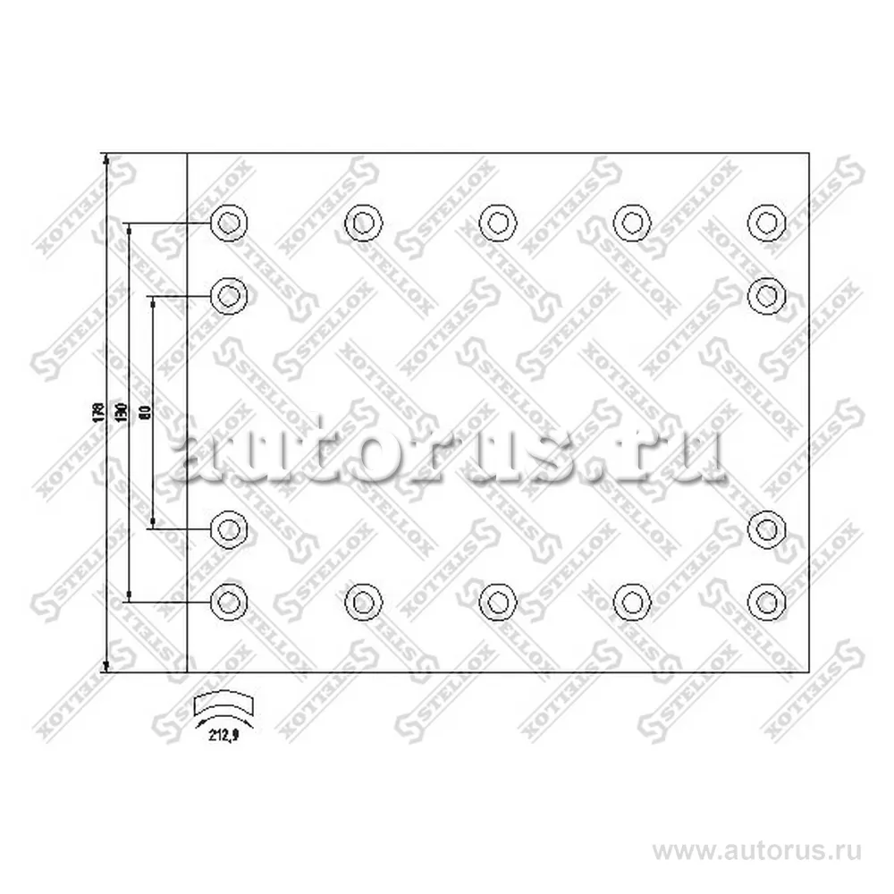 Накладки торм. STD19256/19260 18.2-9.1 4 419x178 STELLOX 8500977_SX