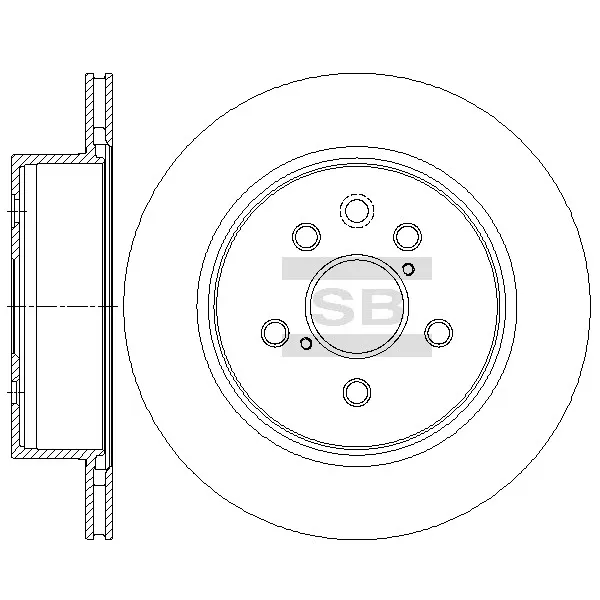 Диск тормозной, задний SANGSIN BRAKE SD4649