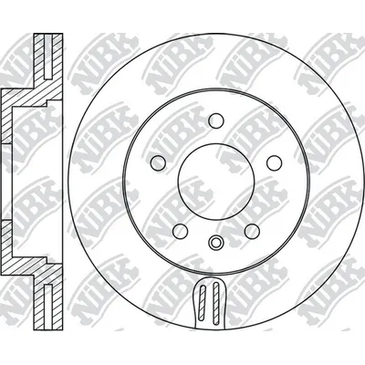 Диск тормозной передний VW TOUAREG/PORSHE CAYENNE NIBK RN1235SET