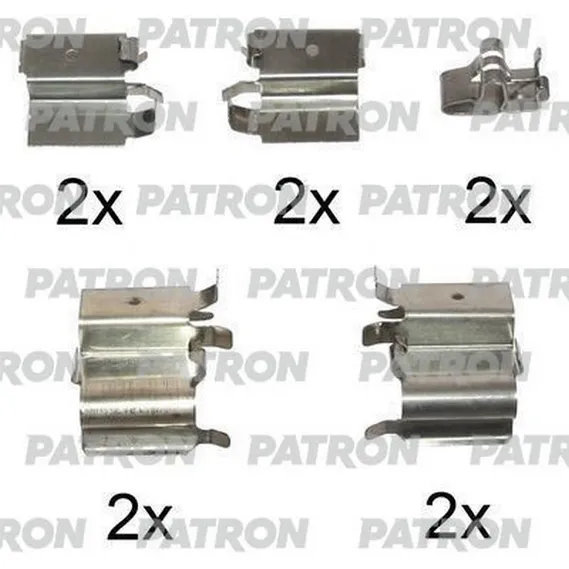 Комплект монтажный тормозных колодок дисковых MAZDA:323 F VI (BJ) 09.98-05.04,323 S VI PATRON PSRK1076