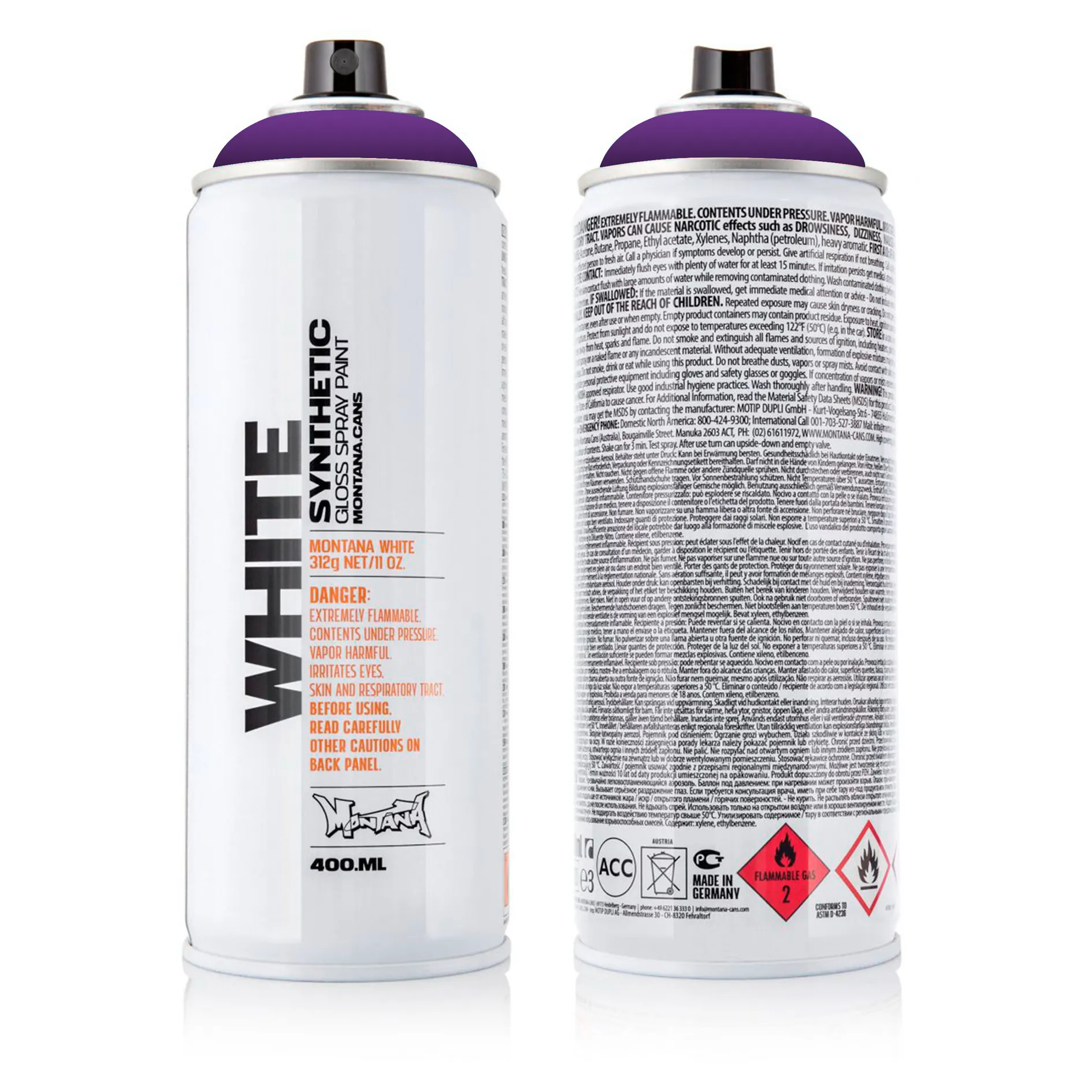 Краска WHITE королевская фиолетовая MONTANA CANS 4150 WHT