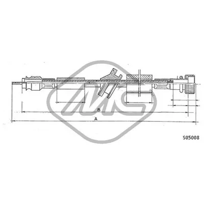 Трос спидометра 200-230-220-240 4 SPEEDS MM.?1440 Metalcaucho 80918