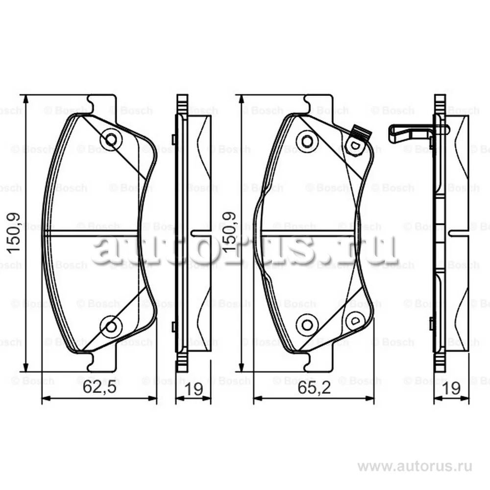 Колодки тормозные передние, Premium-2 BOSCH 0 986 495 106