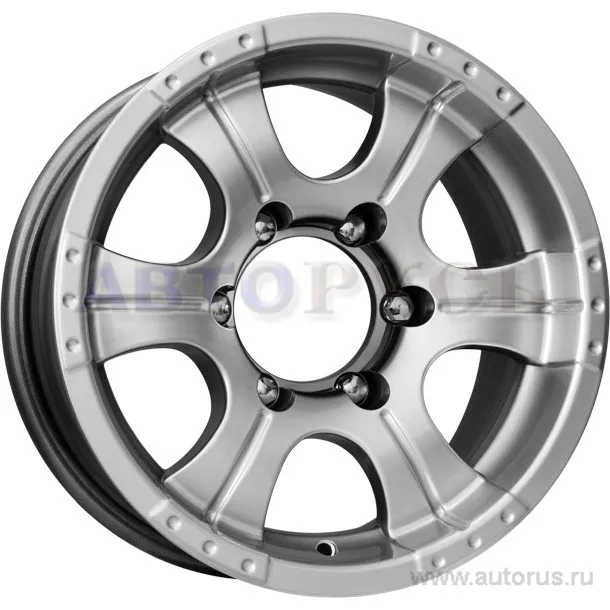 Диск литой R16 8J 6x139.7/108.5 ET20 КИК Байконур блэк платинум 19089