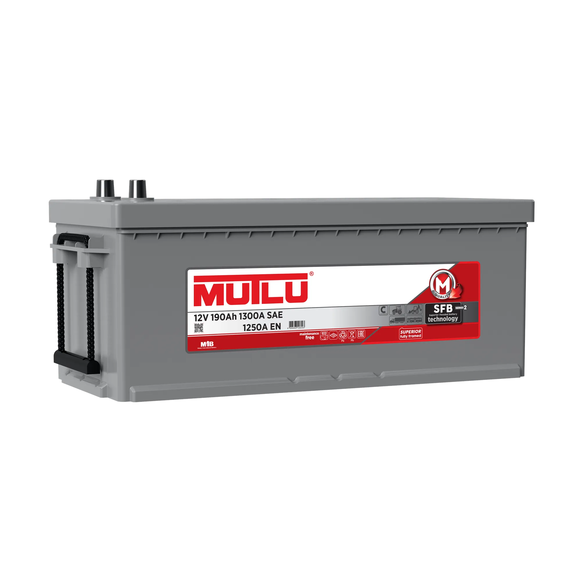 Аккумулятор MUTLU SFB 190 А/ч L+(3) 513x223x223 B EN 1250 А