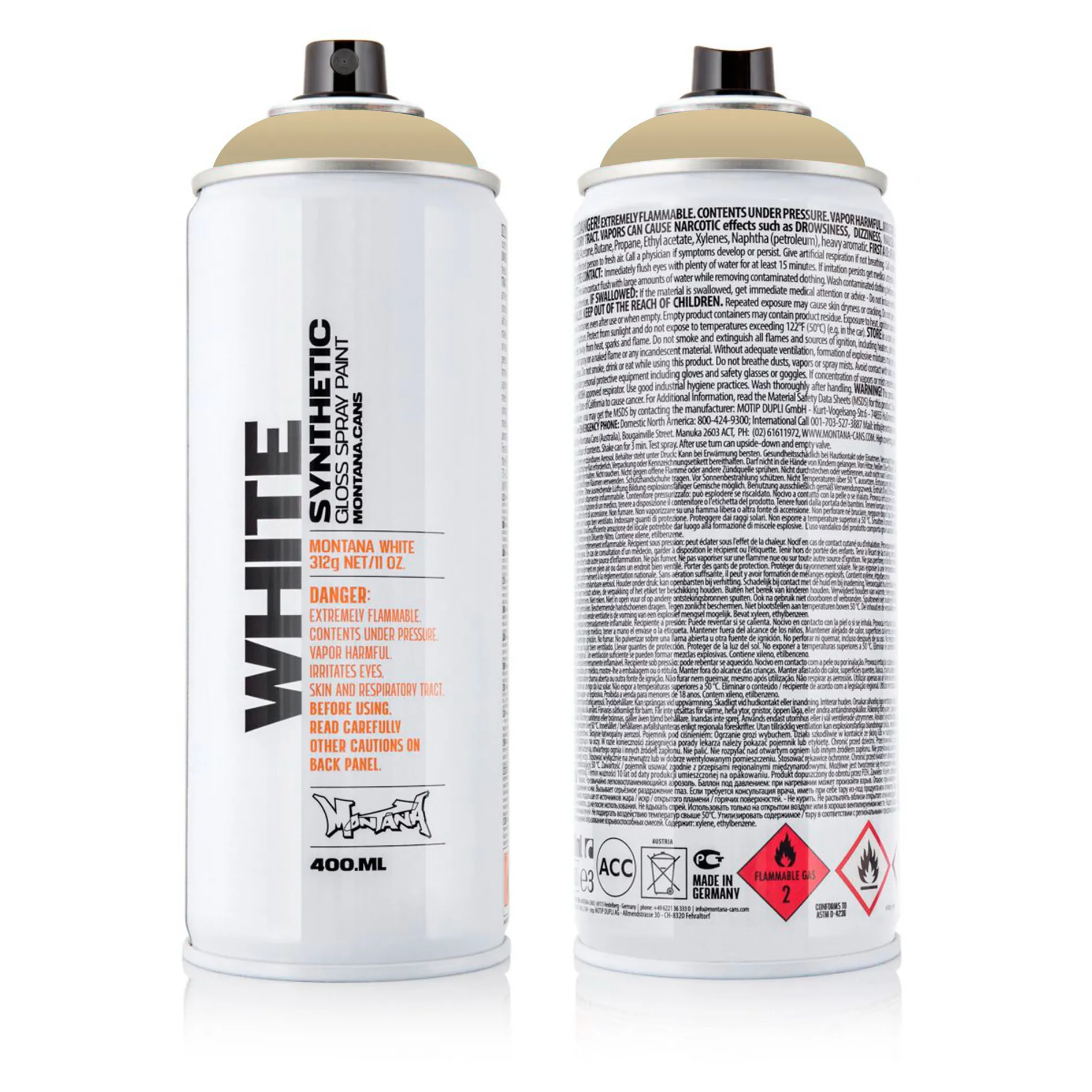 Краска WHITE бежевая MONTANA CANS 8020 WHT