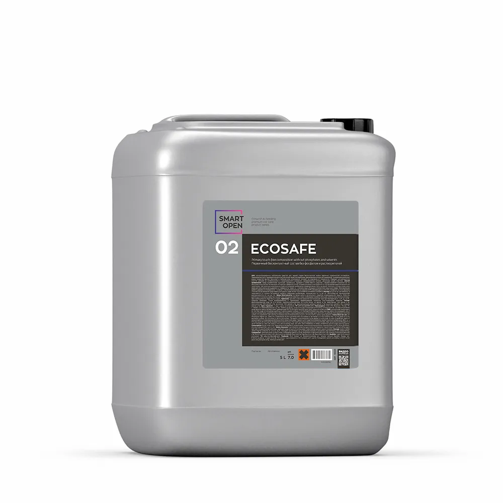 Автошампунь бесконтактный без фосфата и растворителей Ecosafe 02 канистра 5 л SMART OPEN 15025