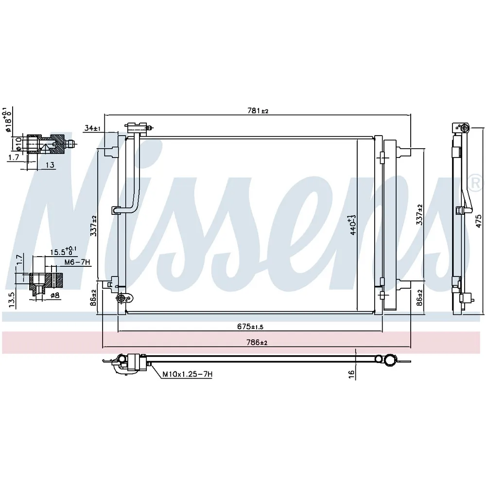 Радиатор кондиционера AUDI A8 10- 5454 NISSENS 941077
