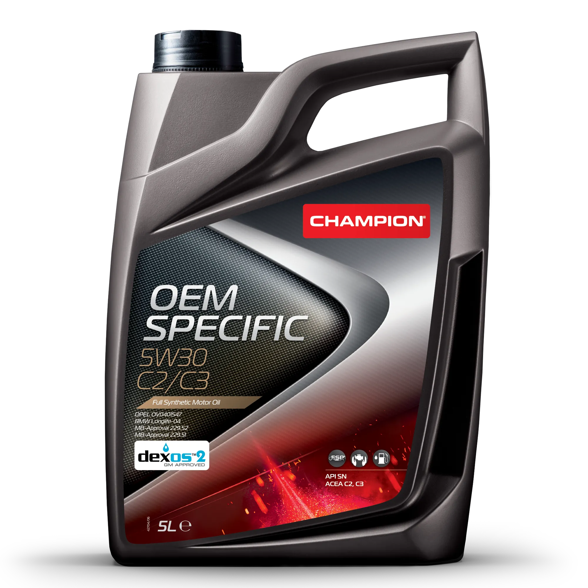 Масло мот. CHAMPION OEM SPECIFIC 5W30 C2/C3 (5л) синт. 8238437