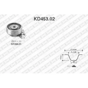 Комплект ремня ГРМ SNR KD45302