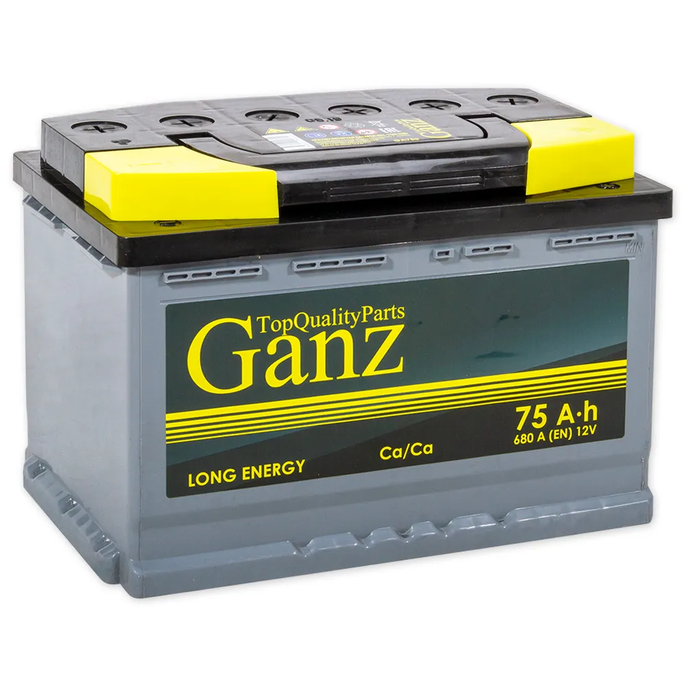 Аккумулятор GANZ Standart 75 А/ч обратный R+ 278x175x190 L3 EN 680 А