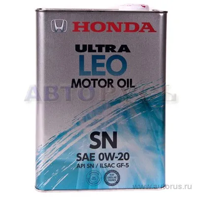 Масло моторное HONDA ULTRA LEO 0W-20 синтетическое 4 л 08217-99974