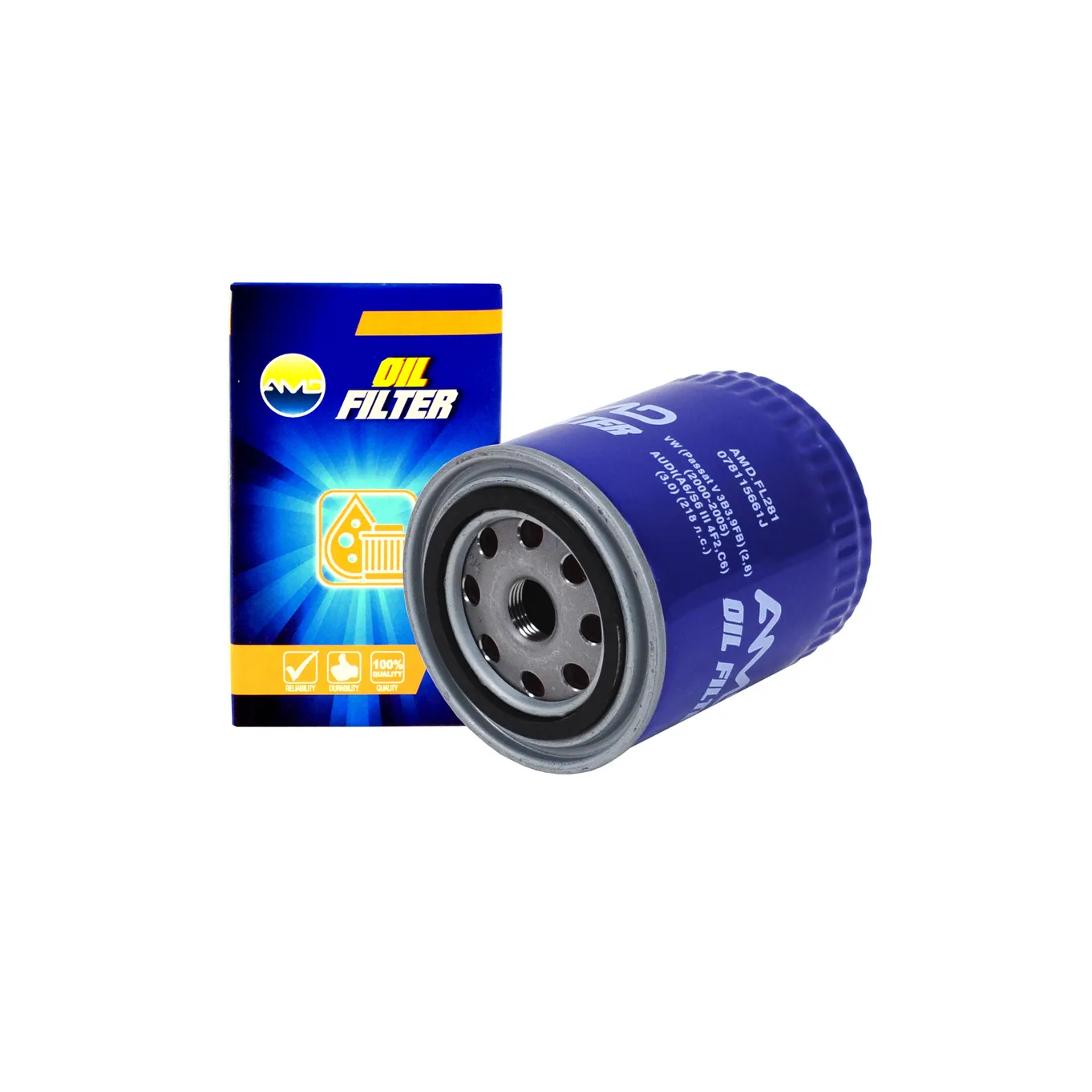 Фильтр масляный VOLKSWAGEN (Passat V 3B3,9F8) (2,8) (2000-2005) AU AMD AMD.FL281