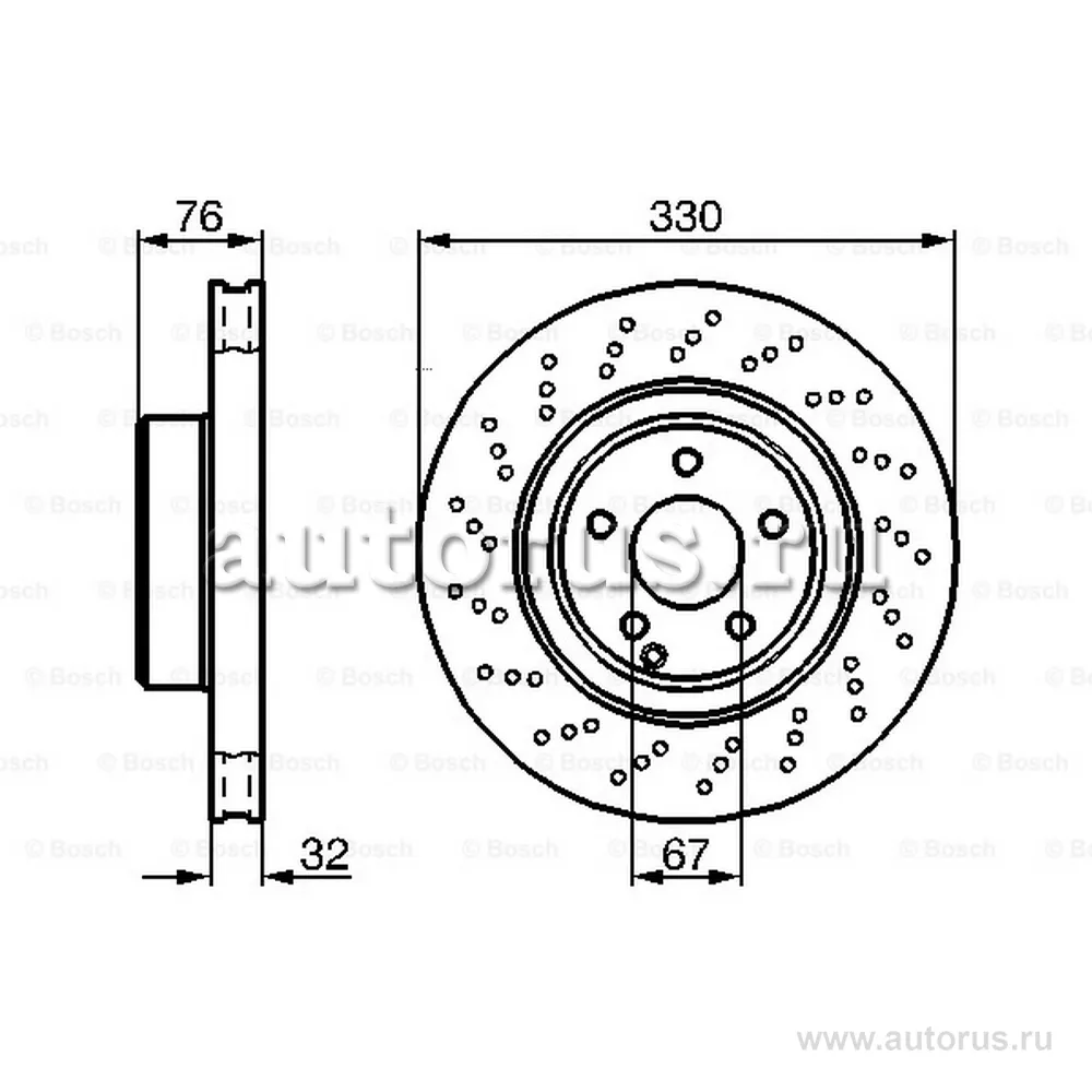 Диск тормозной передний BOSCH 0 986 478 470