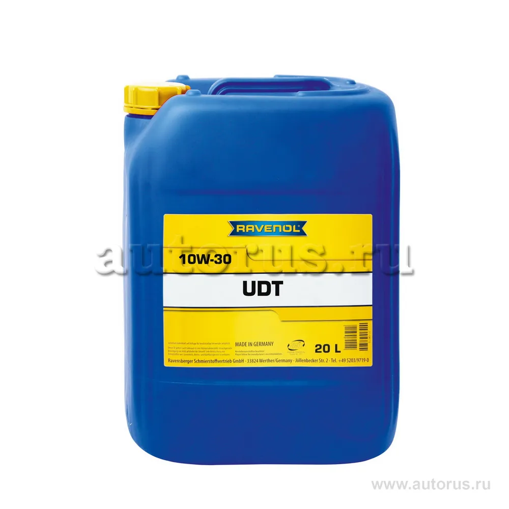 Моторное масло RAVENOL UDT Ultra Duty Truck SAE 10W-30 (20л) new 1121110-020 (4014835850507)