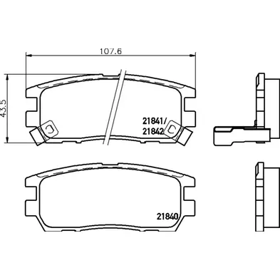 Колодки задние MITSUBISHI L400/Delica/Pajero II 91-00 NISSHINBO NP3002