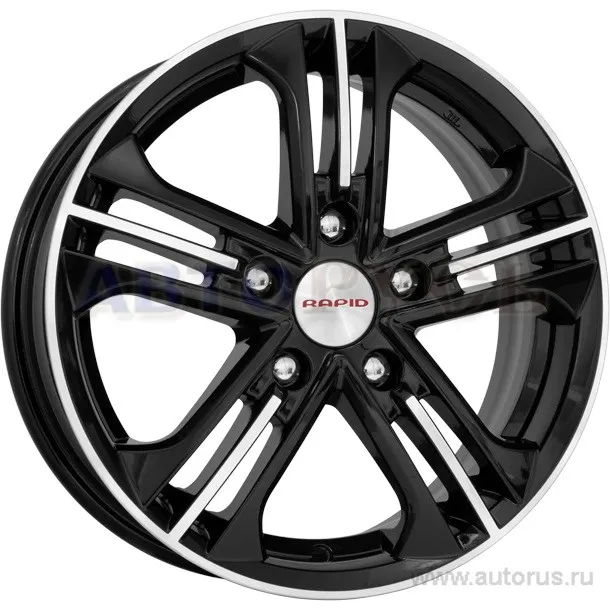 Диск литой R15 6J 5x114.3/66.1 ET40 КИК Trinity алмаз черный 14073