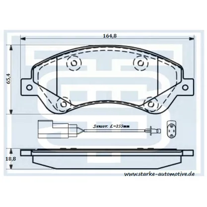 Колодки тормозные FORD TRANSIT передние STARKE 176-715