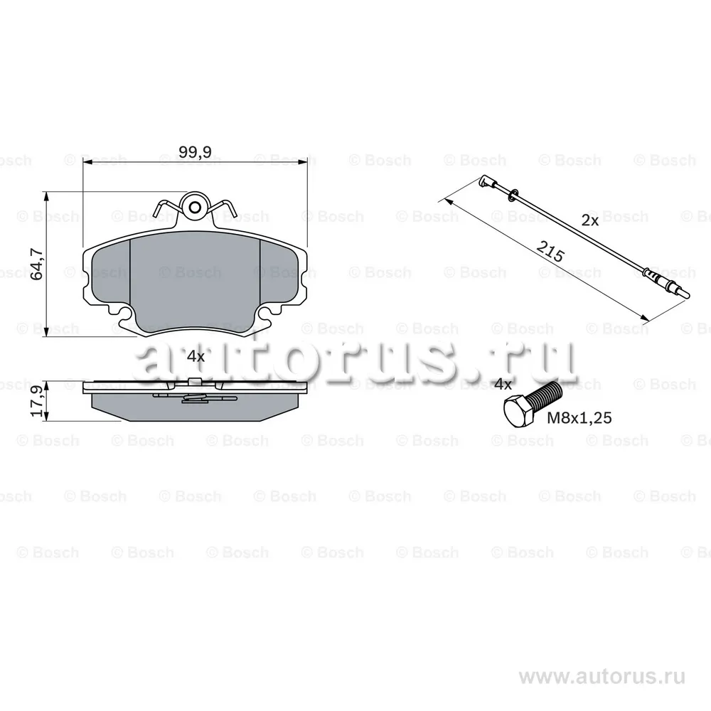 Колодки тормозные передние BOSCH 0 986 467 720