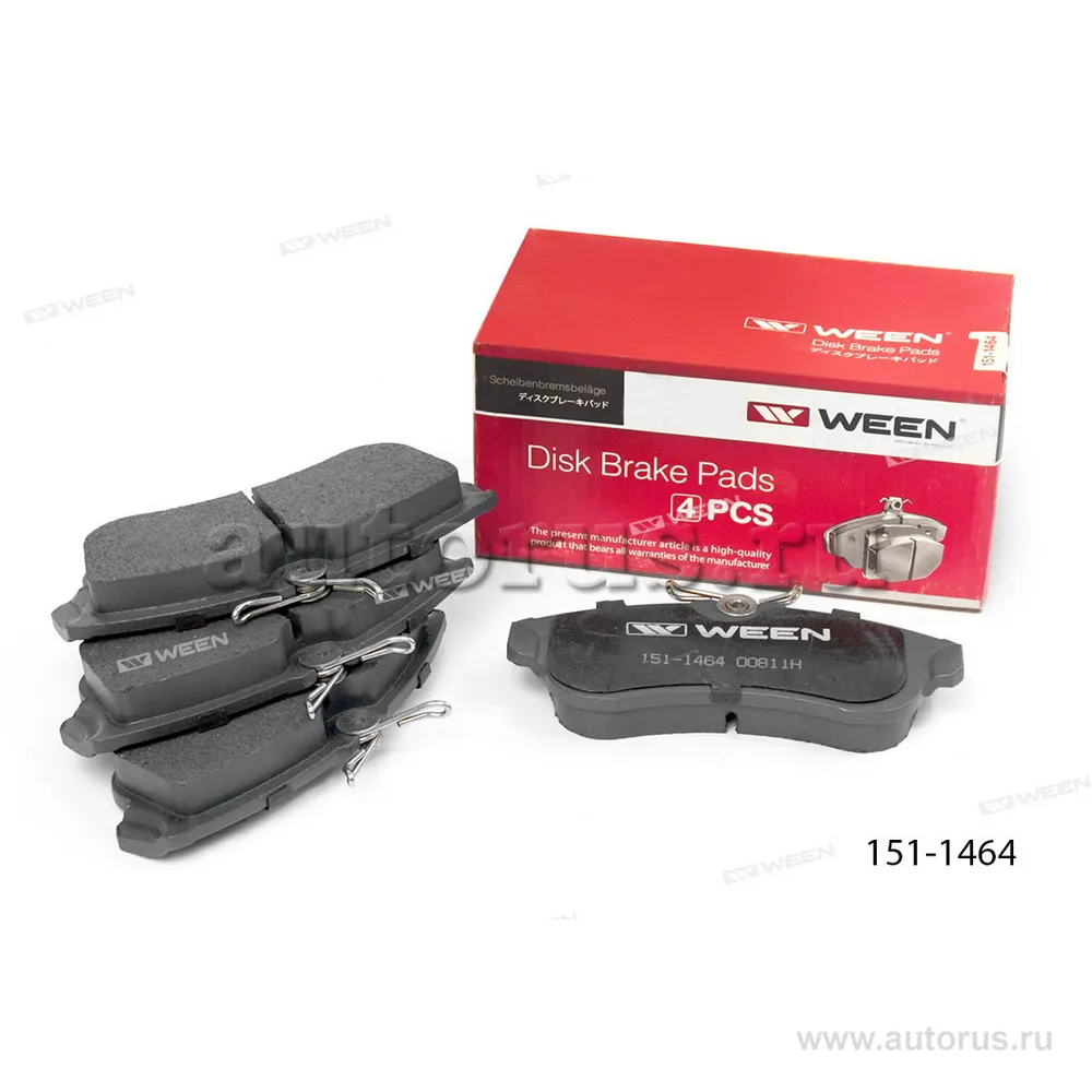 Тормозные колодки дисковые передние NISSAN Almera (N15, N16), Primera (P10, P11) WEEN 151-1464