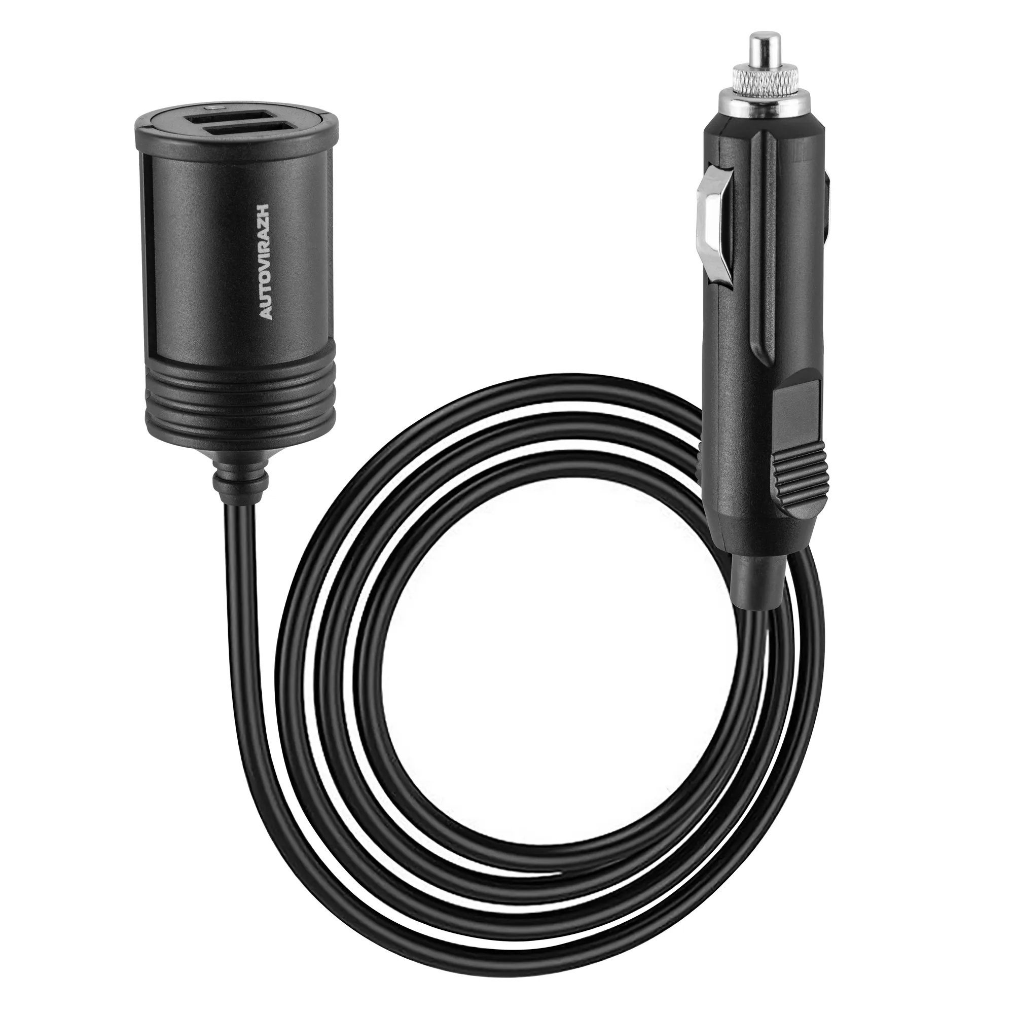 Разветвитель прикуривателя c выходом 2 USB 3100мА(12/24V) AUTOVIRAZH AV-4304