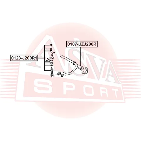 Тяга стабилизатора ASVA 0123-J200R1