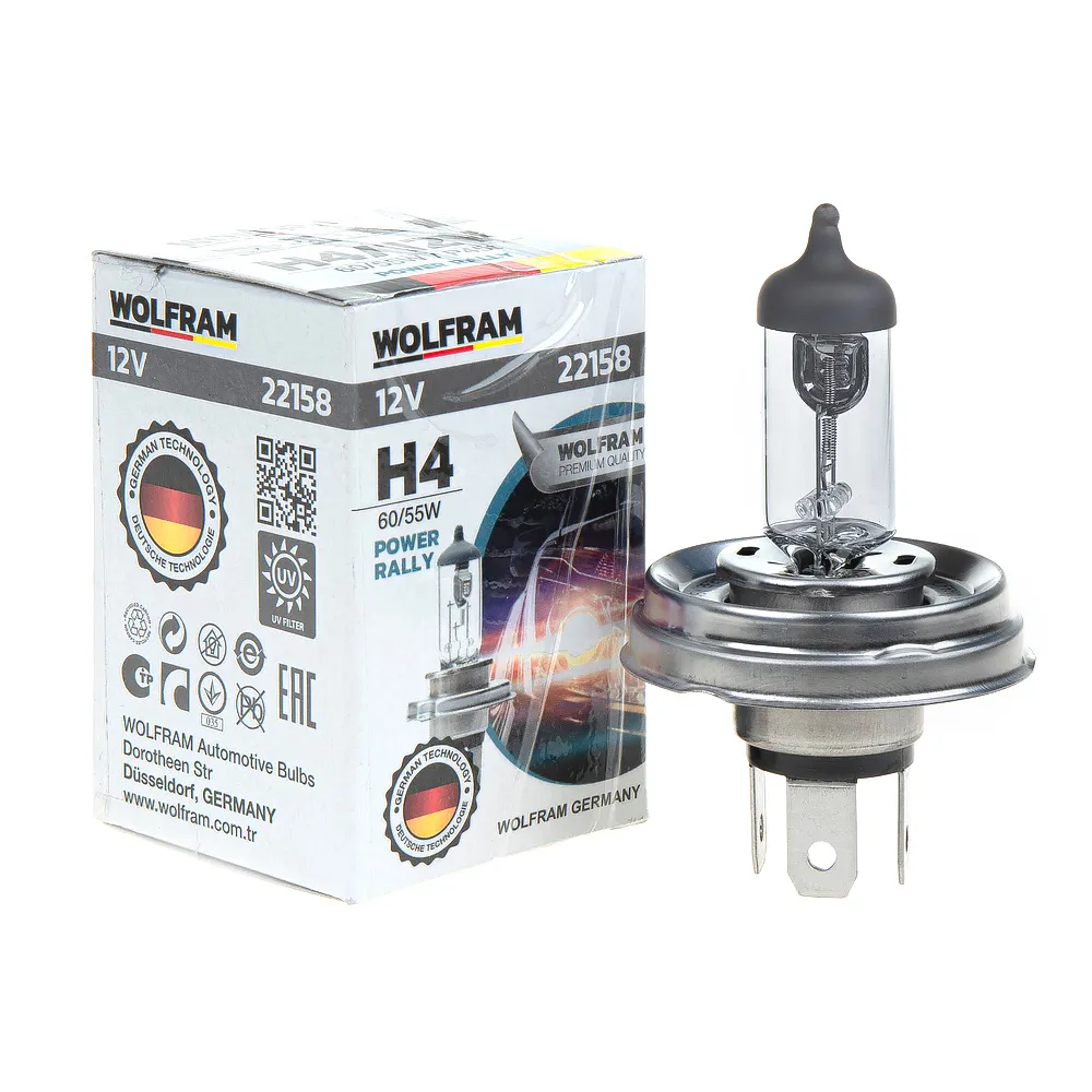 Лампа 12V H4 60/55W P45t WOLFRAM HALOGEN BULB POWER RALLY 1 шт. картон 22158