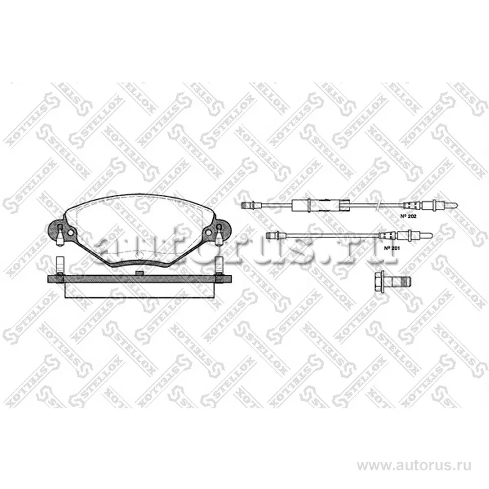 Колодки дисковые п. с антискр. пл. Citroen C5 2.0i 16V/2.0HDi 00> STELLOX 839 004B-SX