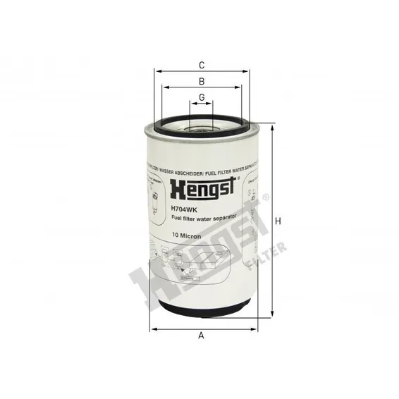 Фильтр топливный сепаратора HENGST H704WK